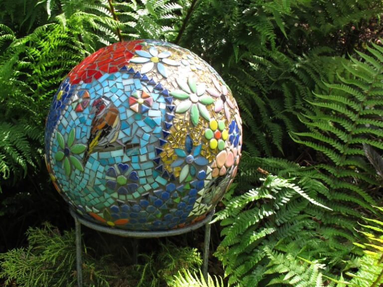 The Four seasons Songbird Garden Sphere Mosaic
